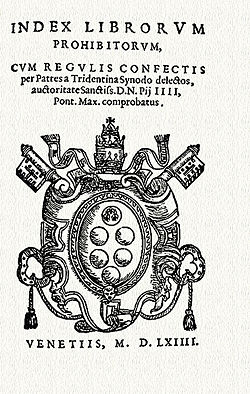 «Индекс» 1564 г.
